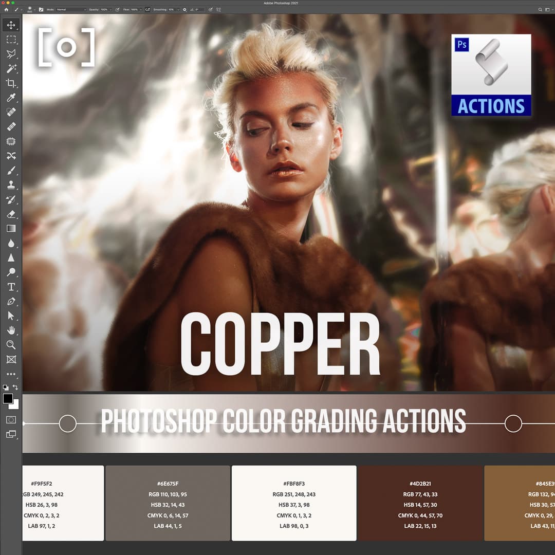 Adobe Photoshop Actions for Color | Copper Action - PRO EDU Kate Woodman PRO EDU